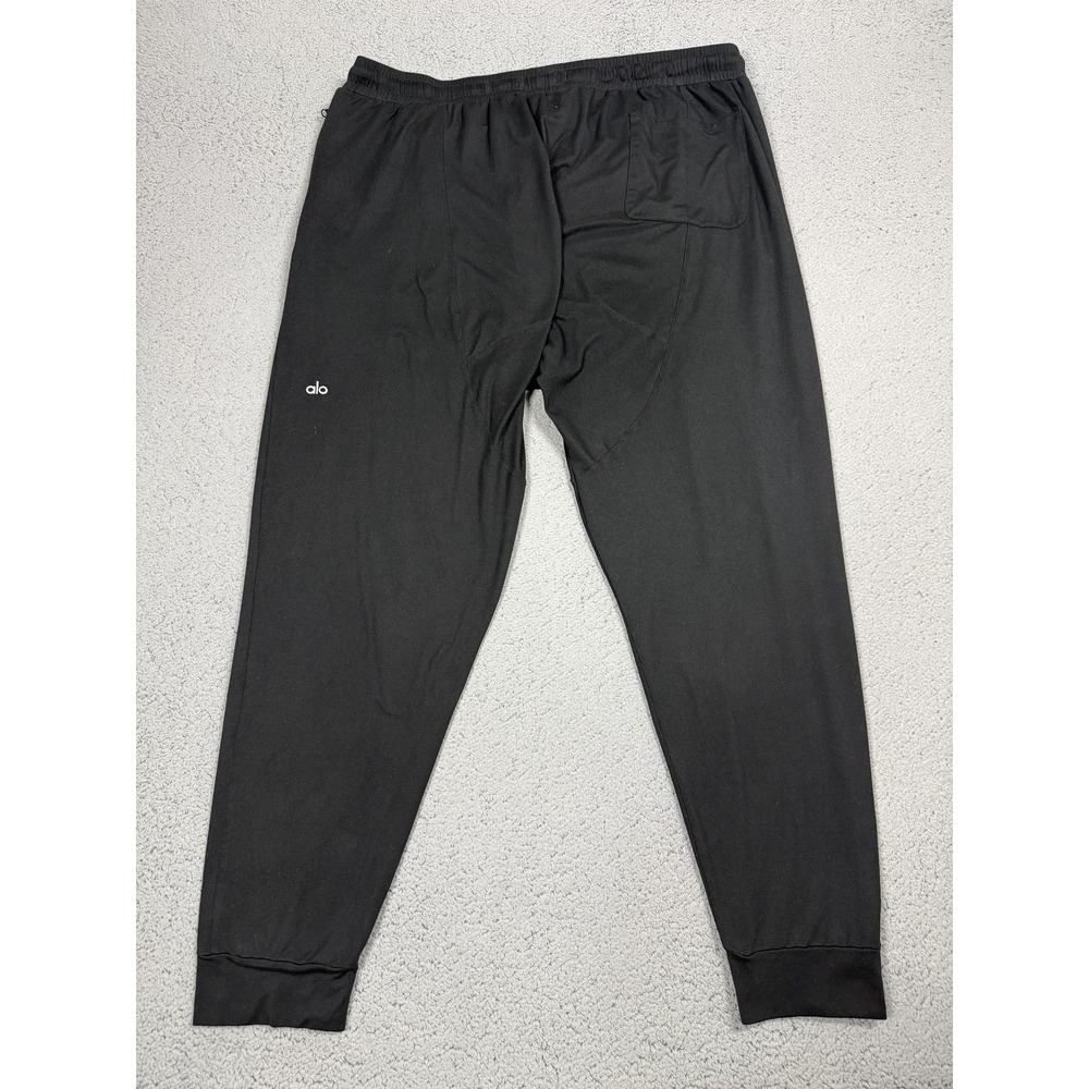 ALO Pants Mens 2XL Black Jersey Joggers Sweatpants Elastic Waist Yoga Athletic - Picture 7 of 8